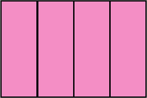 Purple Rectangle Fraction 4:4