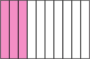 Purple Rectangle Fraction 3:10