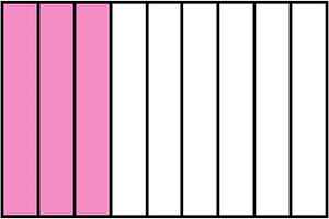 Purple Rectangle Fraction 3:9