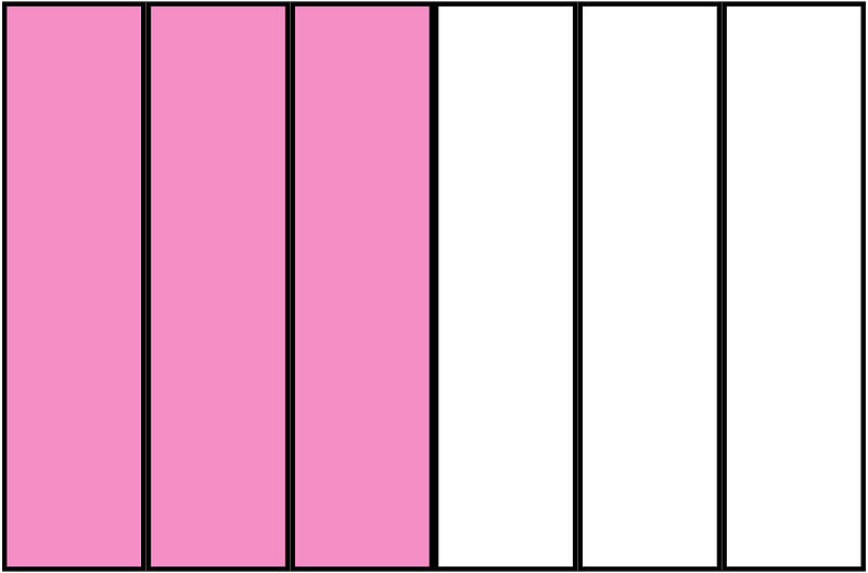 Purple Rectangle Fraction 3:6