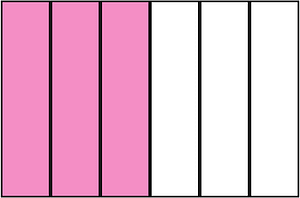 Purple Rectangle Fraction 3:6