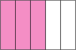Purple Rectangle Fraction 3:5