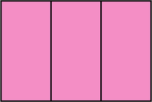 Purple Rectangle Fraction 3:3