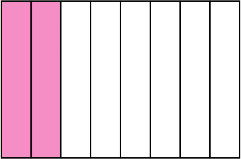 Purple Rectangle Fraction 2:8
