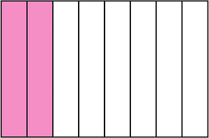 Purple Rectangle Fraction 2:8