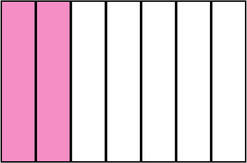 Purple Rectangle Fraction 2:7
