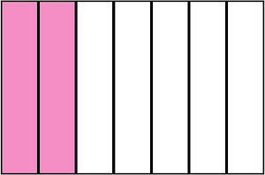Purple Rectangle Fraction 2:7