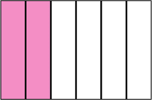 Purple Rectangle Fraction 2:6