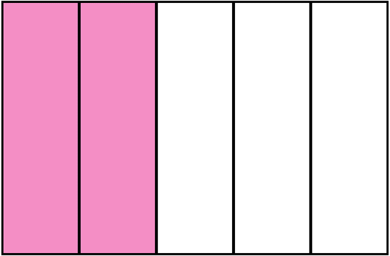 Purple Rectangle Fraction 2:5