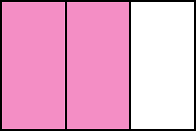 Purple Rectangle Fraction 2:3