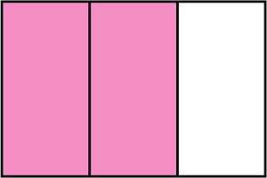 Purple Rectangle Fraction 2:3