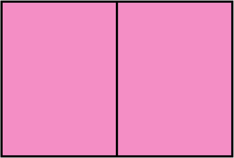 Purple Rectangle Fraction 2:2