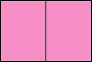 Purple Rectangle Fraction 2:2