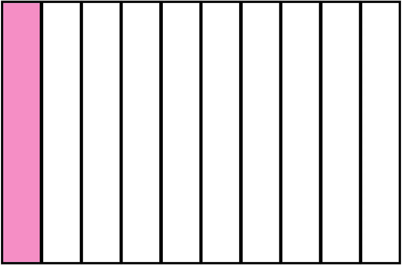 Purple Rectangle Fraction 1:10