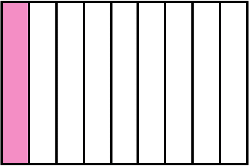 Purple Rectangle Fraction 1:9