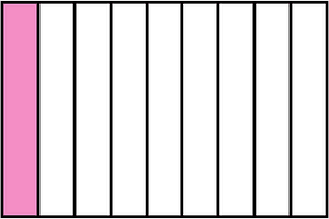 Purple Rectangle Fraction 1:9