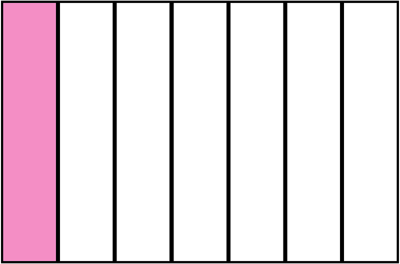 Purple Rectangle Fraction 1:7