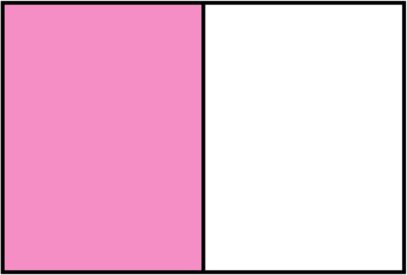 Purple Rectangle Fraction 1:2