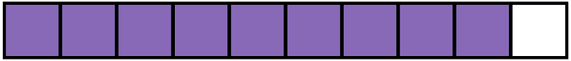 Violet Rectangle Fraction 9:10