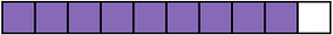 Violet Rectangle Fraction 9:10