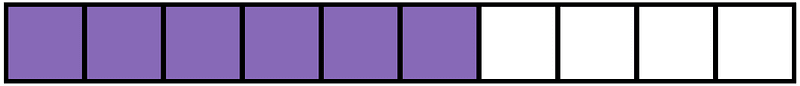Violet Rectangle Fraction 6:10