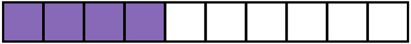 Violet Rectangle Fraction 4:10