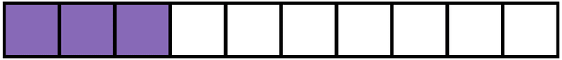 Violet Rectangle Fraction 3:10