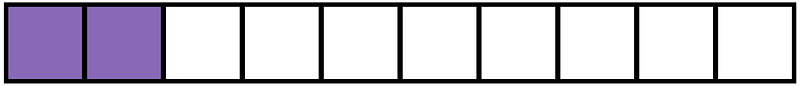 Violet Rectangle Fraction 2:10