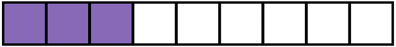Violet Rectangle Fraction 3:9