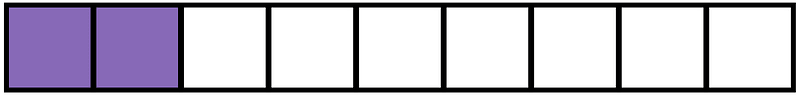 Violet Rectangle Fraction 2:9