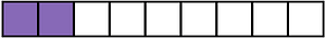 Violet Rectangle Fraction 2:9