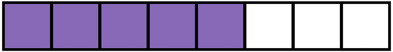 Violet Rectangle Fraction 5:8