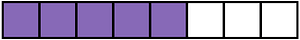 Violet Rectangle Fraction 5:8
