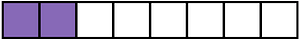 Violet Rectangle Fraction 2:8