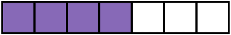 Violet Rectangle Fraction 4:7