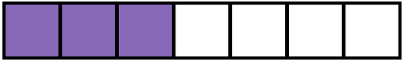 Violet Rectangle Fraction 3:7