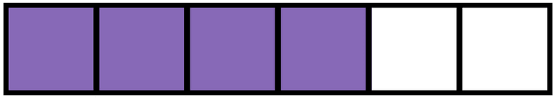Violet Rectangle Fraction 4:6