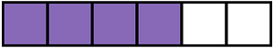Violet Rectangle Fraction 4:6