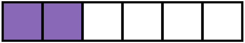 Violet Rectangle Fraction 2:6