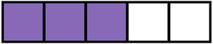 Violet Rectangle Fraction 3:5