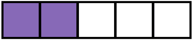 Violet Rectangle Fraction 2:5