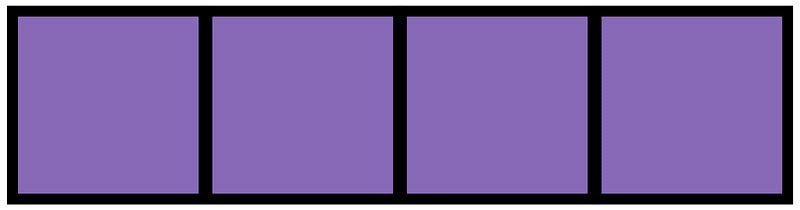 Violet Rectangle Fraction 4:4
