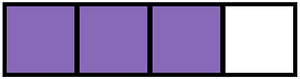 Violet Rectangle Fraction 3:4