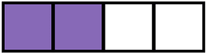 Violet Rectangle Fraction 2:4