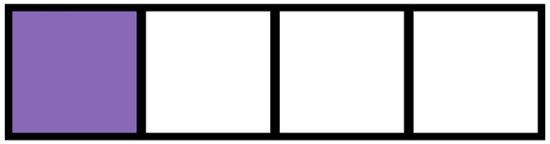 Violet Rectangle Fraction 1:4