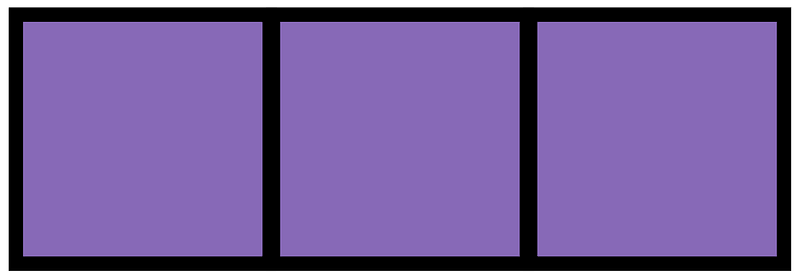 Violet Rectangle Fraction 3:3