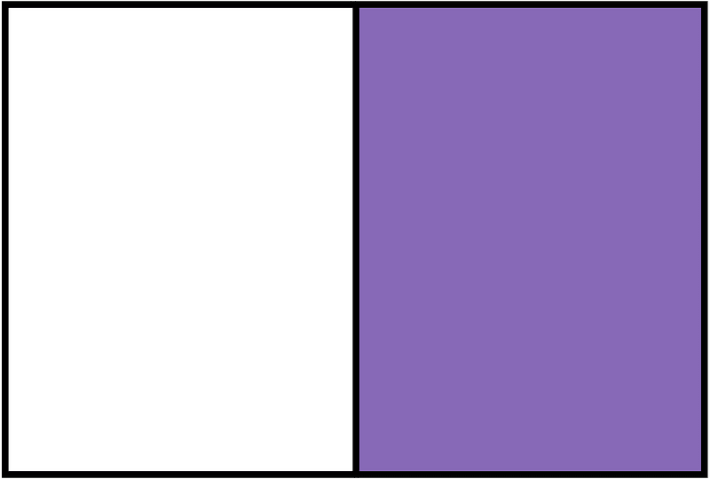 Violet Rectangle Fraction 1:2