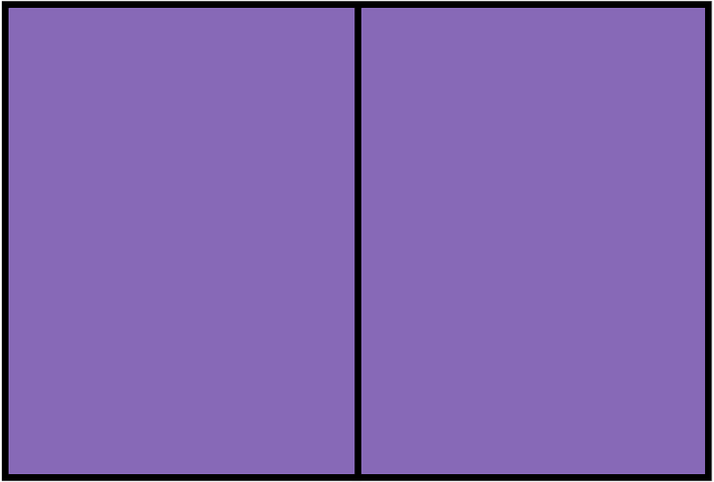 Violet Rectangle Fraction 2:2