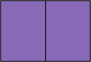 Violet Rectangle Fraction 2:2