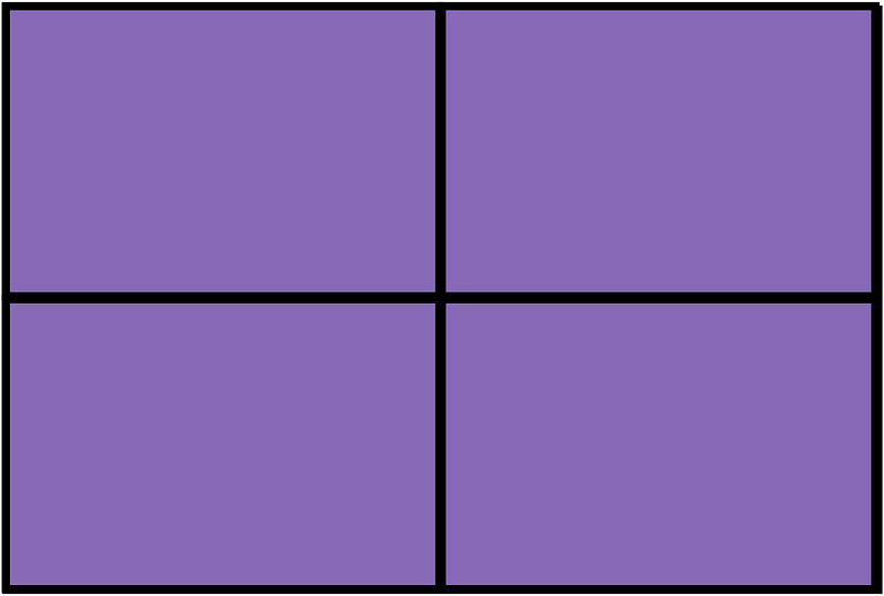 Violet Rectangle Fraction 4:4